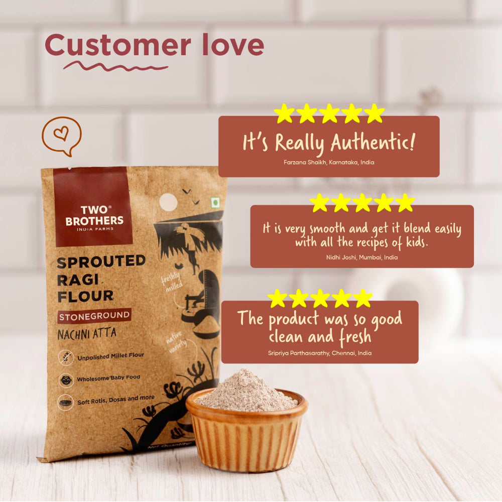Two Brothers India Farms Sprouted Ragi Malt Nachni Satva