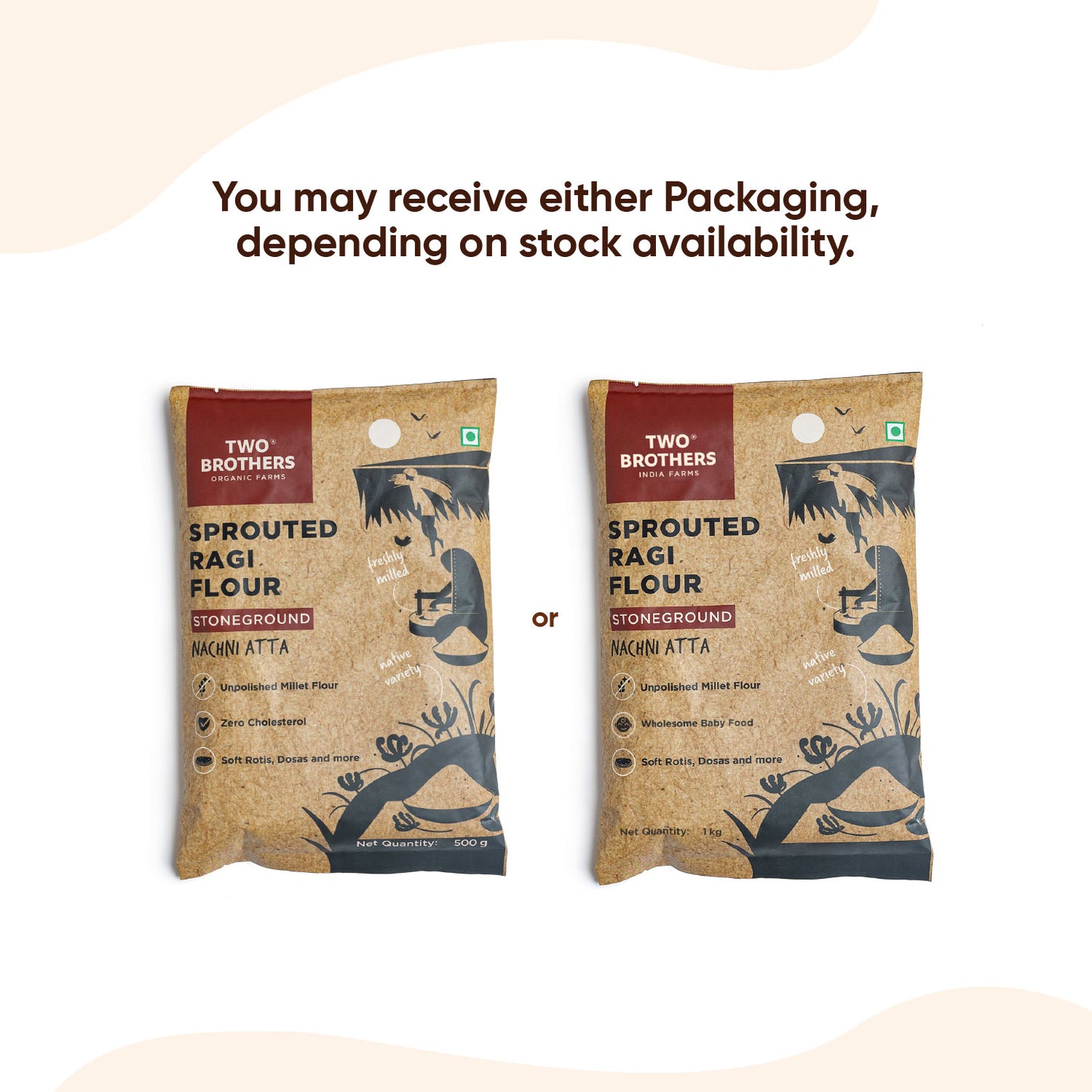 Two Brothers India Farms Sprouted Ragi Malt Nachni Satva