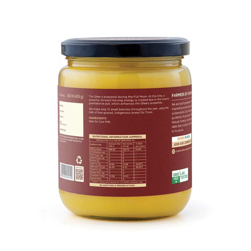 Two Brothers India Farms Full Moon Cultured Cow Desi Ghee