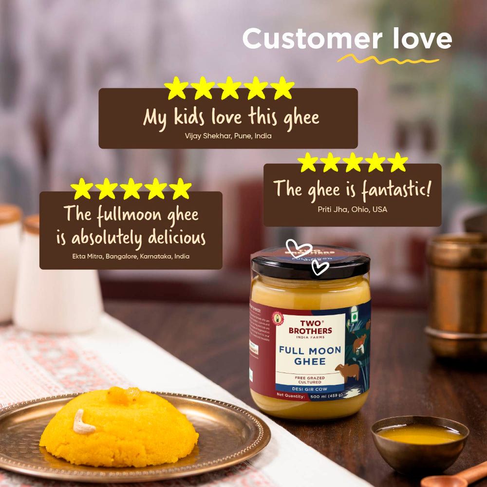 Two Brothers India Farms Full Moon Cultured Cow Desi Ghee