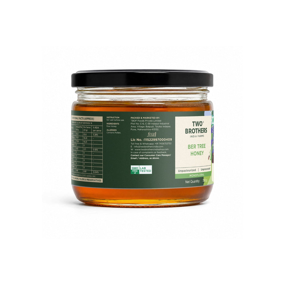 Two Brothers India Farms Indian Berry Honey, Raw Mono-Floral Unfiltered
