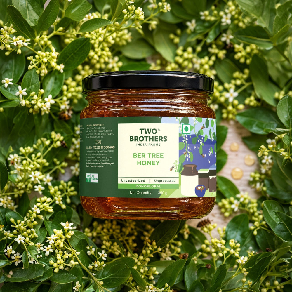 Two Brothers India Farms Indian Berry Honey, Raw Mono-Floral Unfiltered