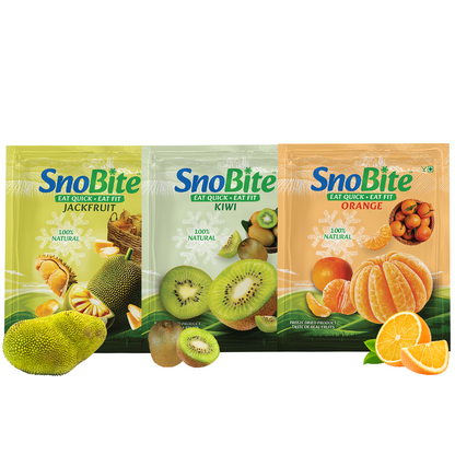 Snobite Health Bundle - Orange, Kiwi, and Jackfruit Pouch