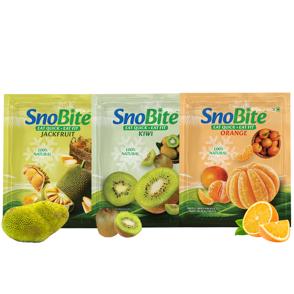 Snobite Health Bundle - Orange, Kiwi, and Jackfruit Pouch