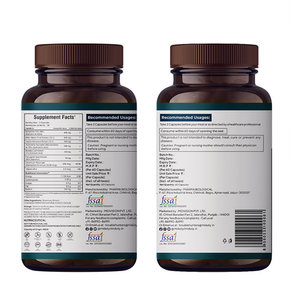 Miduty Berberine HCL 98% Blood Sugar Control Supplement