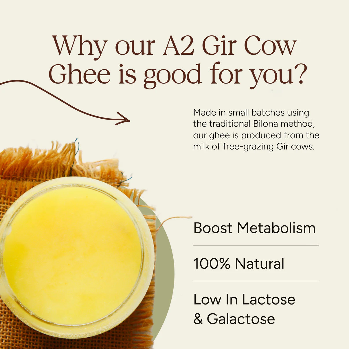 Soil Origin A2 Gir Cow Ghee