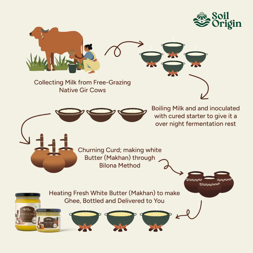 Soil Origin A2 Gir Cow Ghee