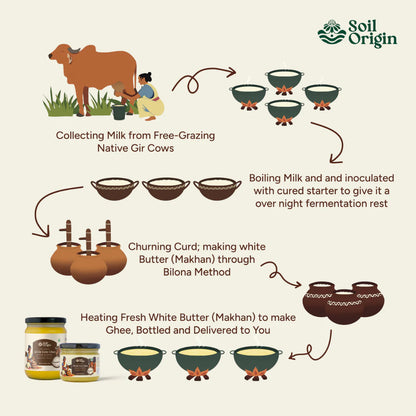 Soil Origin A2 Gir Cow Ghee