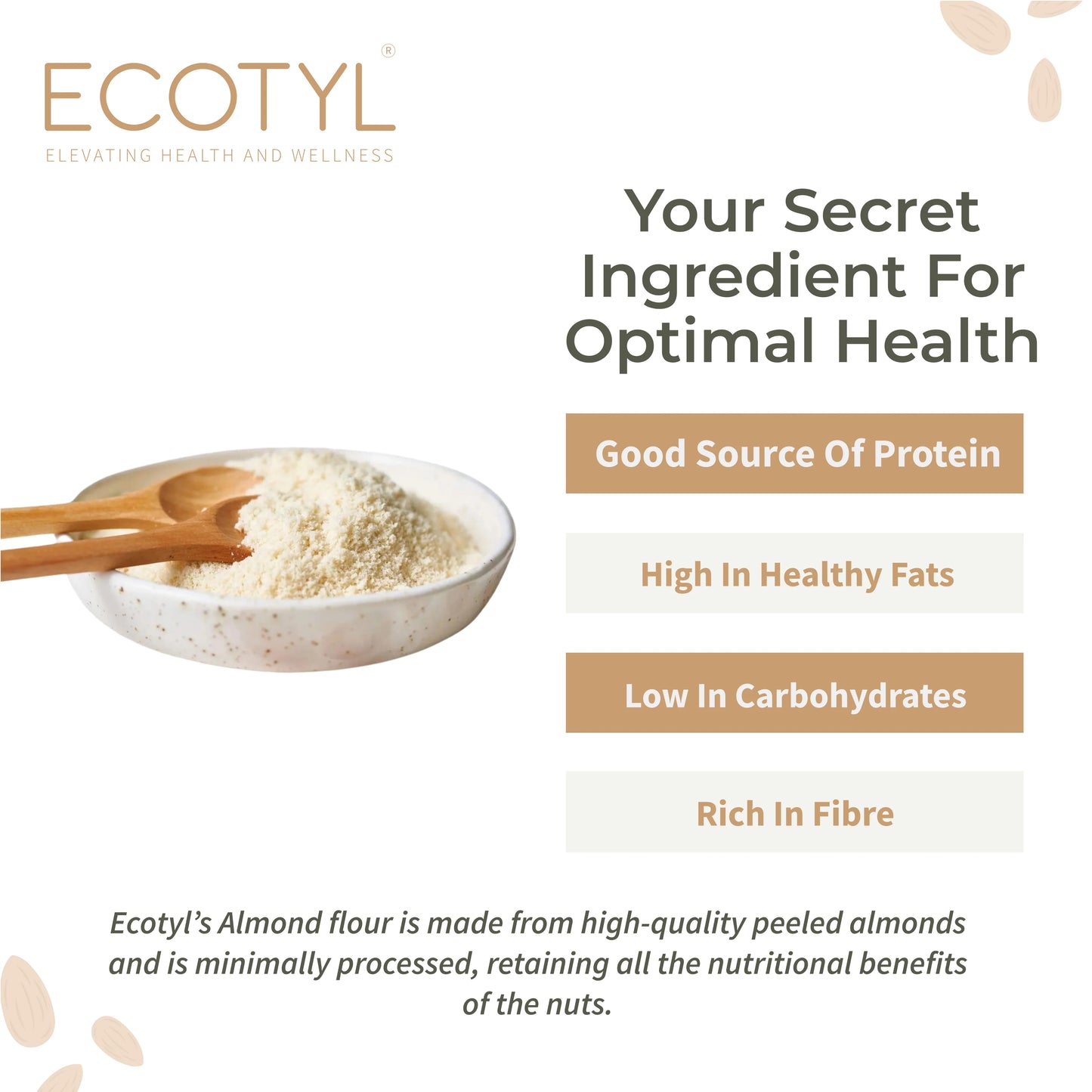 Ecotyl's Blanched Almond Flour - 200 G