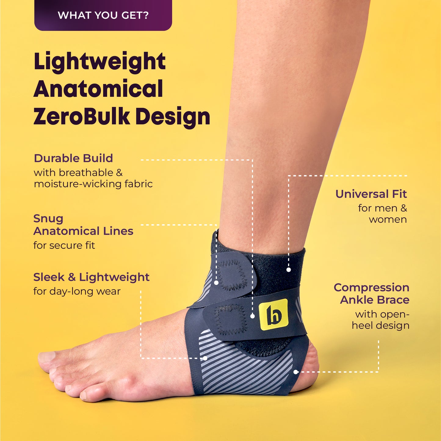 Betterhood Premium Breathable Ankle Support Brace