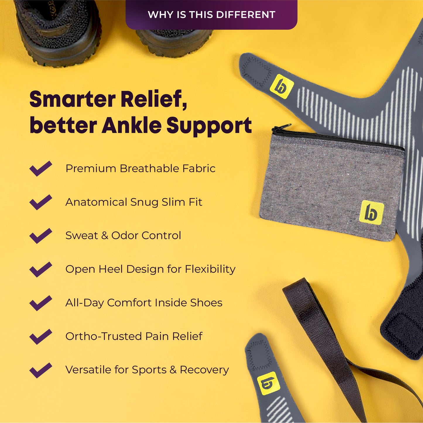 Betterhood Premium Breathable Ankle Support Brace
