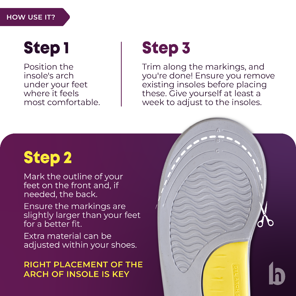 Betterhood Arch Support Insoles for Flat Feet