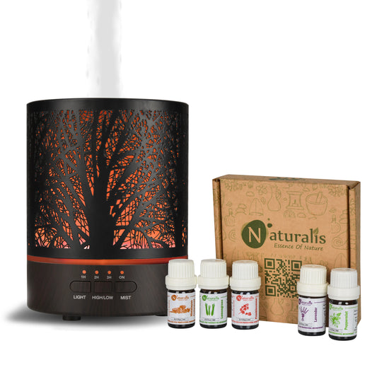 Aroma Diffuser & Humidifier with Free Top 5 Natural Essential Oil