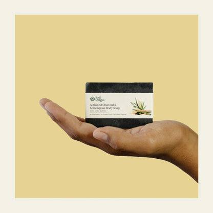 Soil Origin ⁠⁠Activated Charcoal & Lemongrass Body Soap With Shea Butter