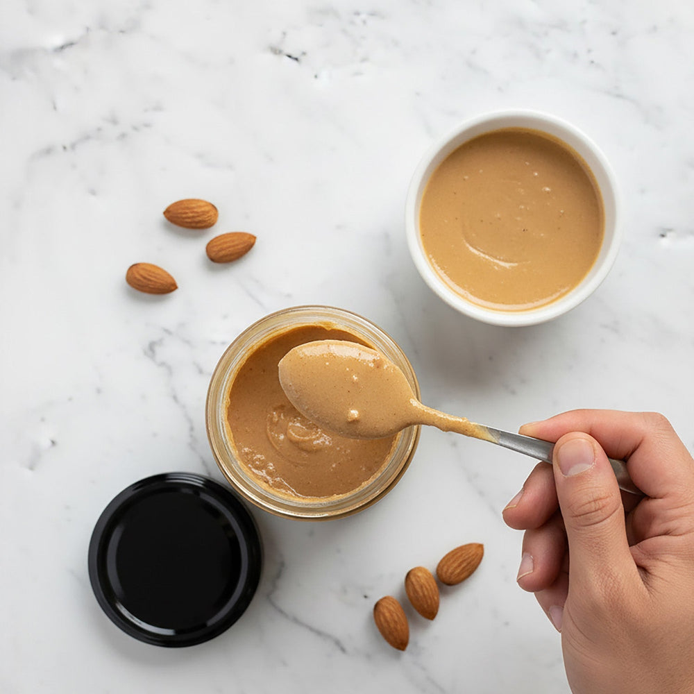 Two Brothers India Farms Almond Butter with Jaggery, Crunchy, Tasty and Healthy
