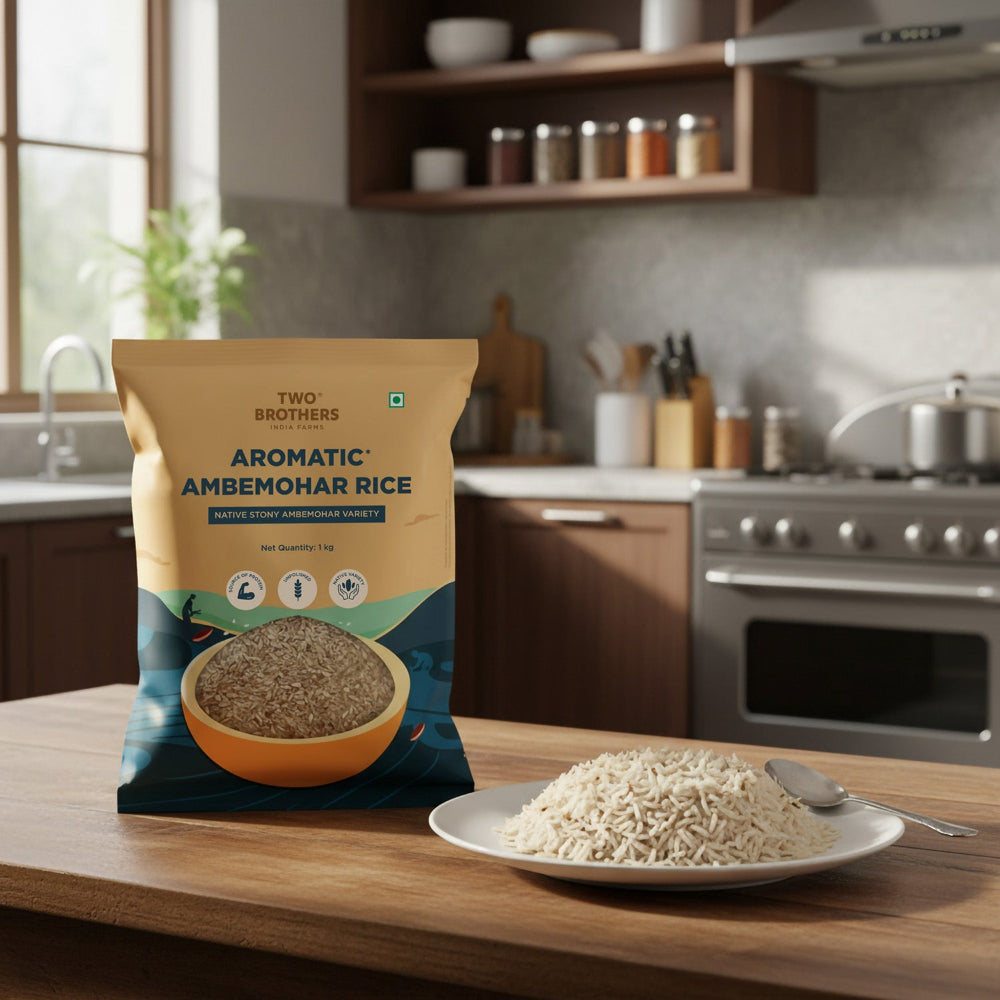 Two Brothers India Farms Stony Ambemohar Rice (Unpolished)