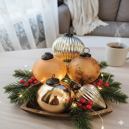 The North Pole Parcel Aurea Ornaments Set of 5