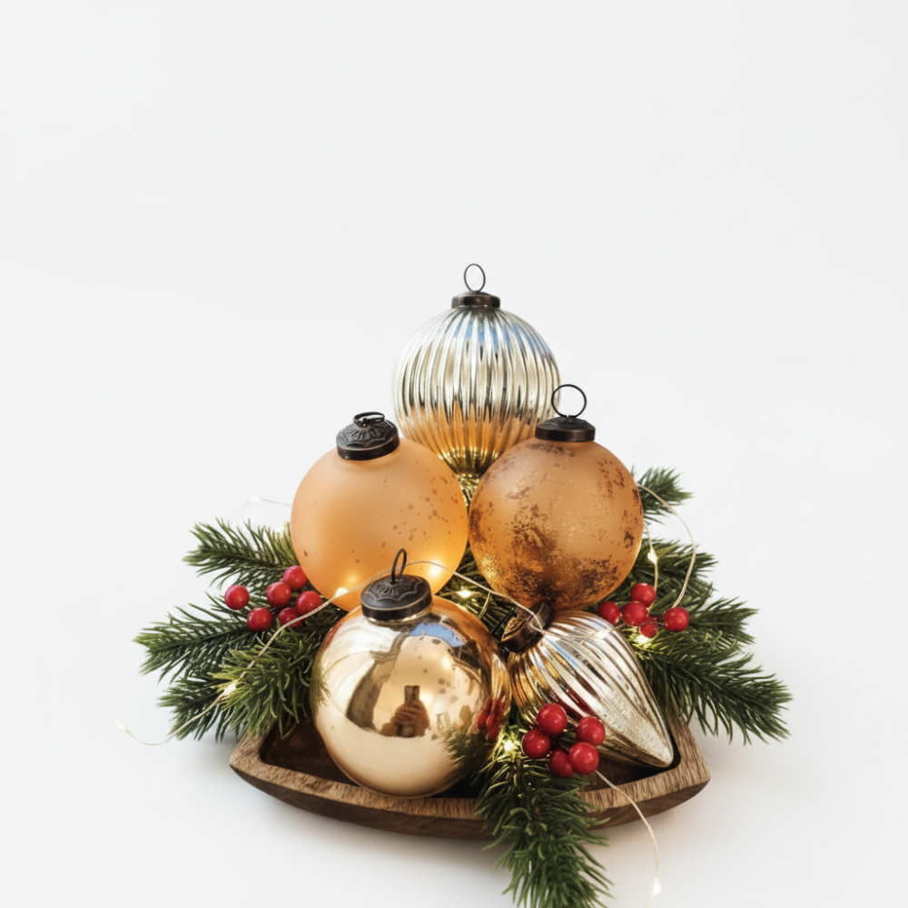 The North Pole Parcel Aurea Ornaments Set of 5