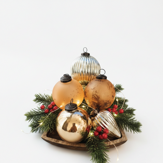 The North Pole Parcel Aurea Ornaments Set of 5