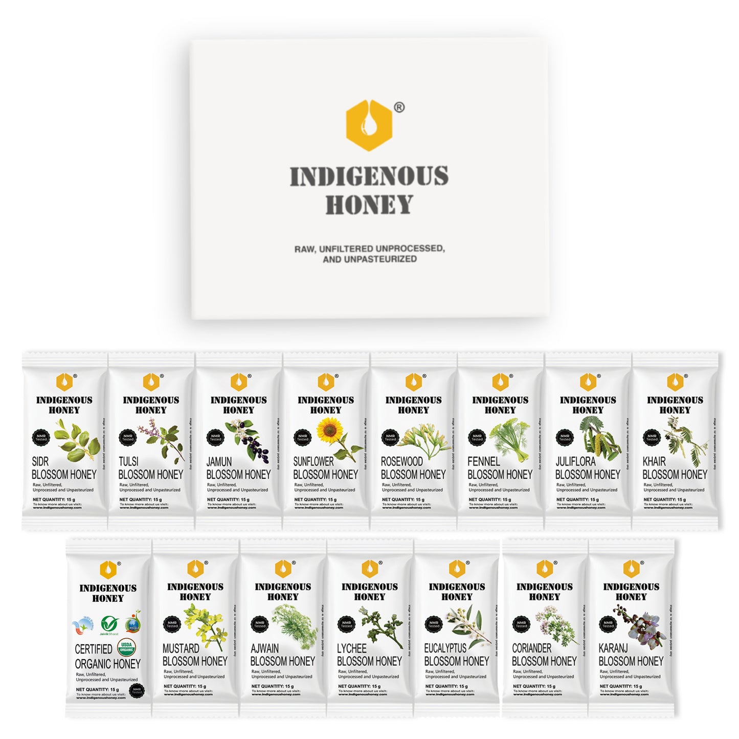 Indigenious Honey - 15 Assorted Sachets