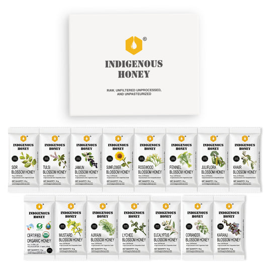 Indigenous Honey - 13 Assorted Gift Sachets Small Pouch Raw Natural Honey