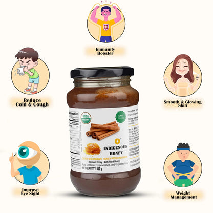Indigenous Honey Raw Organic Honey with Infused Cinnamon