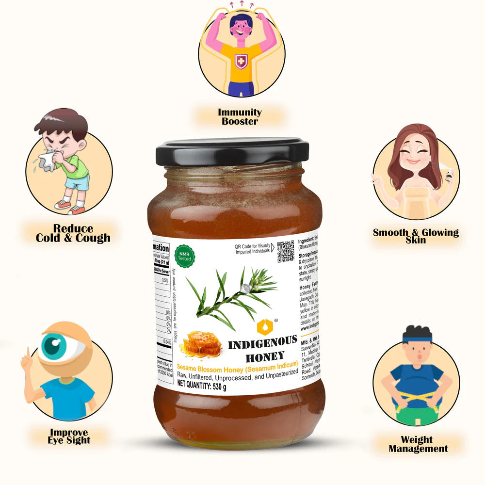 Indigenous Honey Natural Sesame Honey - Raw, Unfiltered, Pure