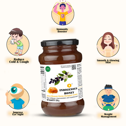 Indigenous Honey  Raw Jamun Blossom Honey NMR Tested