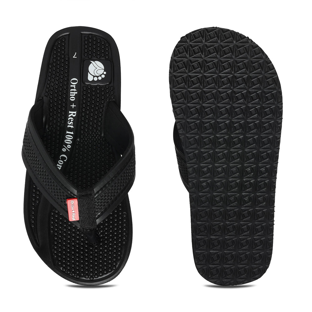 Ortho + Rest Orthopedic Men's Flip Flops with Acupressure Footbed