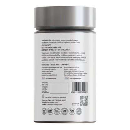 Decode Age NMN Supplement | 99.9% Pure Beta NMN | NAD+ Booster for Energy, Metabolism, Cellular Repair & Skin Health