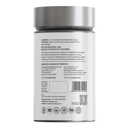 Decode Age NMN Supplement | 99.9% Pure Beta NMN | NAD+ Booster for Energy, Metabolism, Cellular Repair & Skin Health
