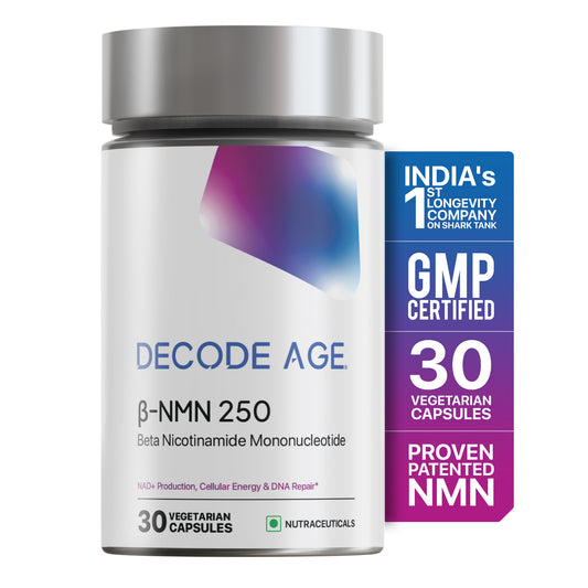 Decode Age NMN Supplement | 99.9% Pure Beta NMN | NAD+ Booster for Energy, Metabolism, Cellular Repair & Skin Health