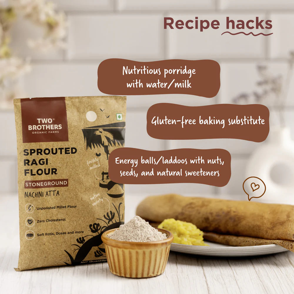 Two Brothers Organic Farms Sprouted Ragi Malt Nachni Satva