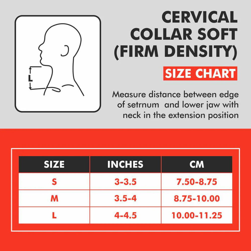 SAMSON Soft Cervical Collar (Firm Density) for Neck Support, Pain Relief, and Injury Recovery