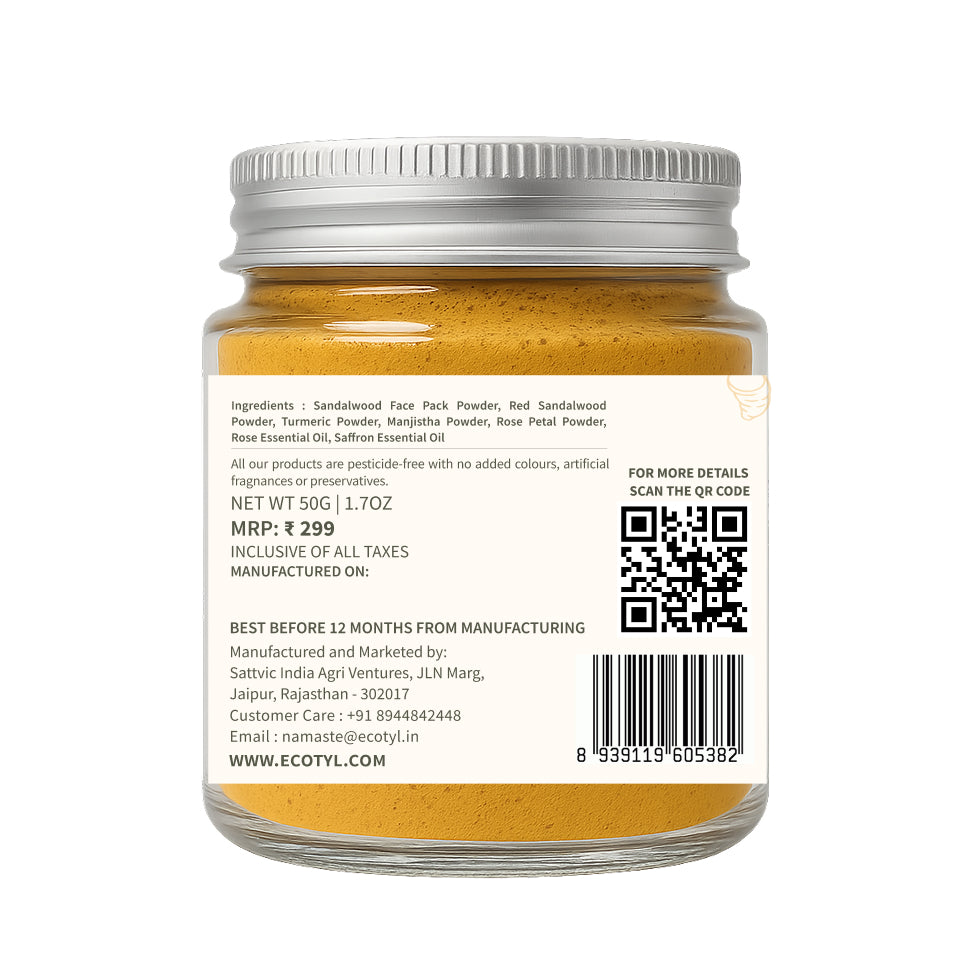 Ecotyl Chandan Tika | Natural Sandalwood Tika | Puja & Meditation | 50g
