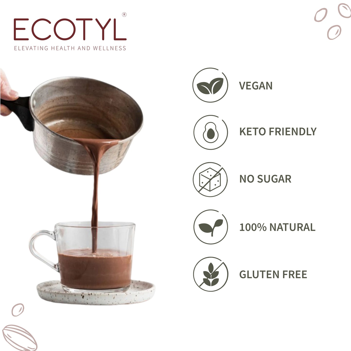 Ecotyl's Unsweetened Cocoa Powder 150 g