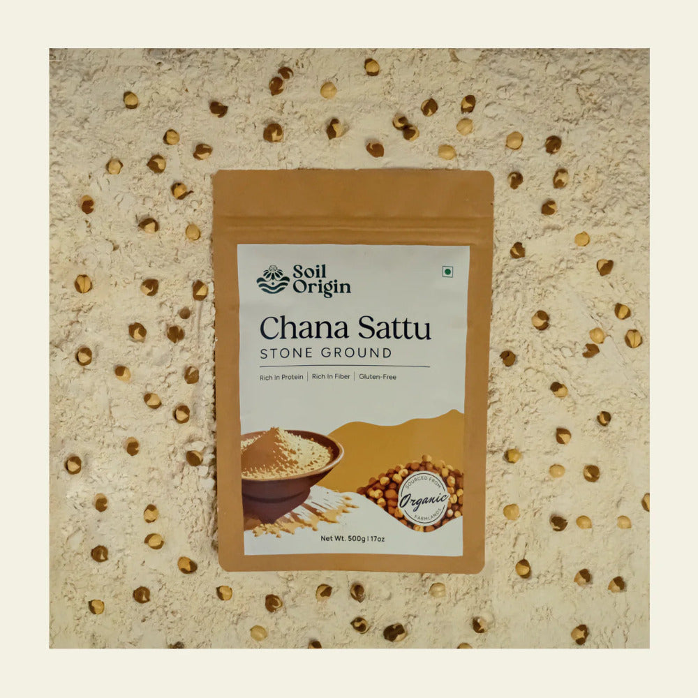 Soil Origin Chana Sattu Atta (Stone Ground) - Set of 2