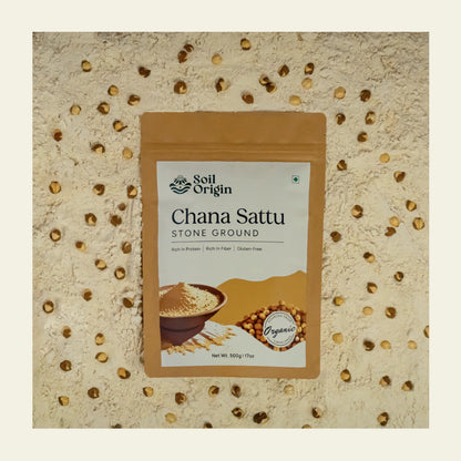 Soil Origin Chana Sattu Atta (Stone Ground) - Set of 2