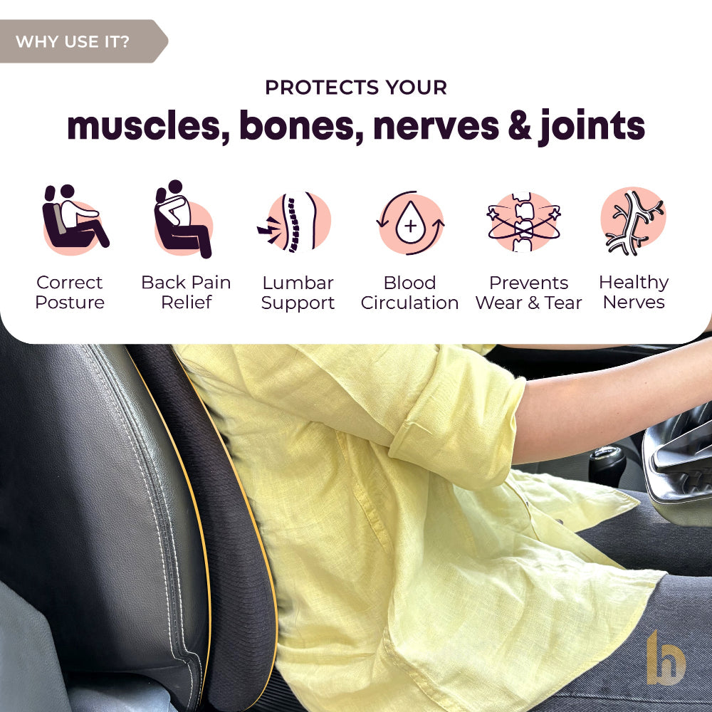 Betterhood Lumbar Backrest Cushion for Car