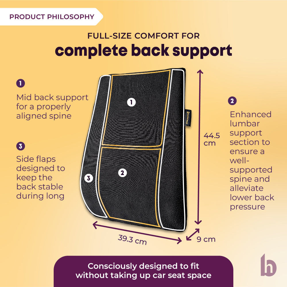 Betterhood Lumbar Backrest Cushion for Car