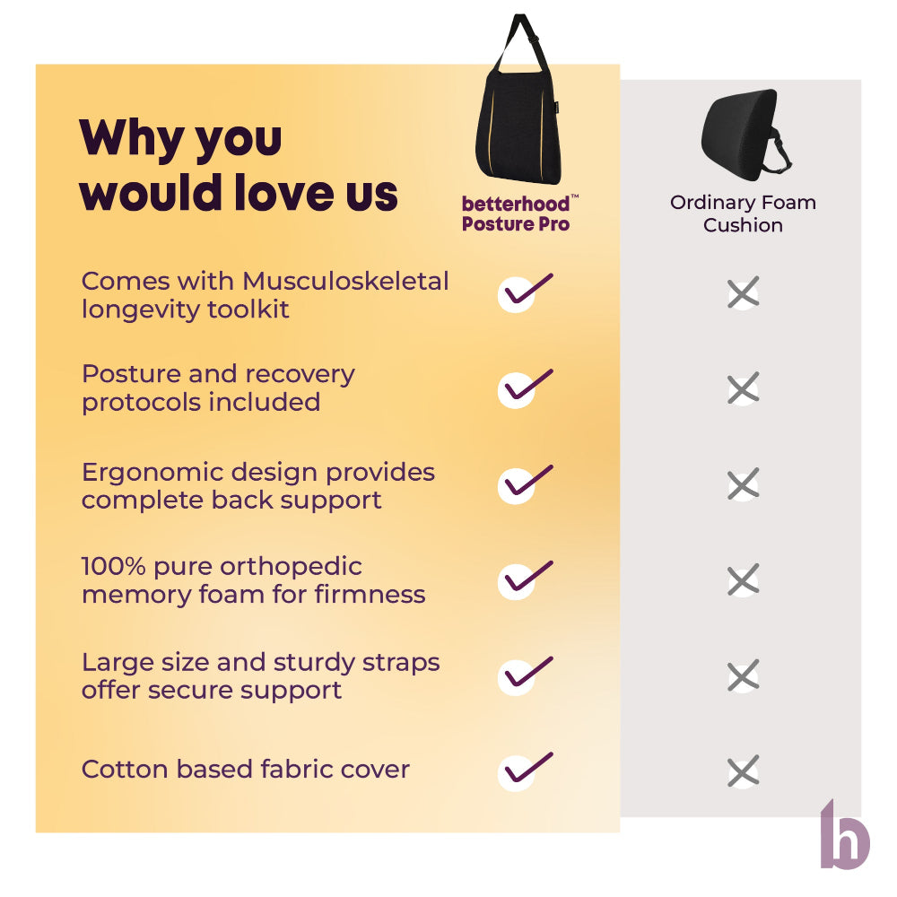 Betterhood Lumbar Backrest Cushion for Car