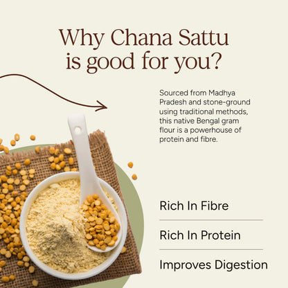 Soil Origin Chana Sattu Atta (Stone Ground) - Set of 2