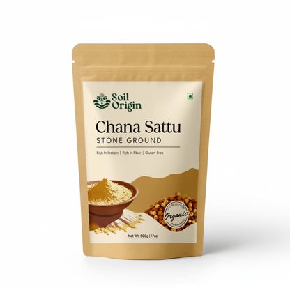 Soil Origin Chana Sattu Atta (Stone Ground) - Set of 2