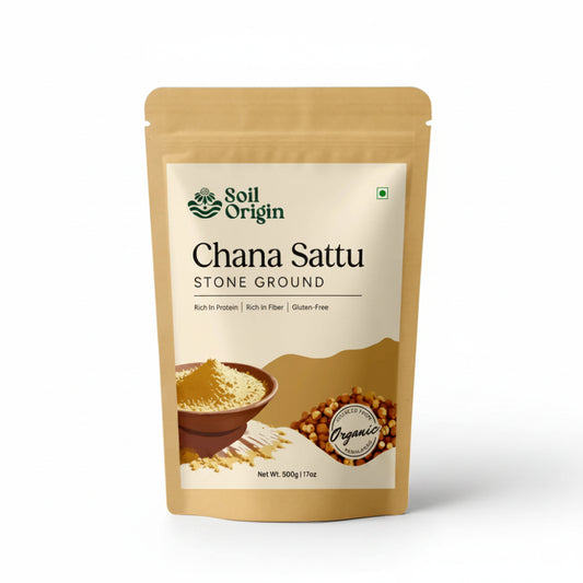 Soil Origin Chana Sattu Atta (Stone Ground) - Set of 2