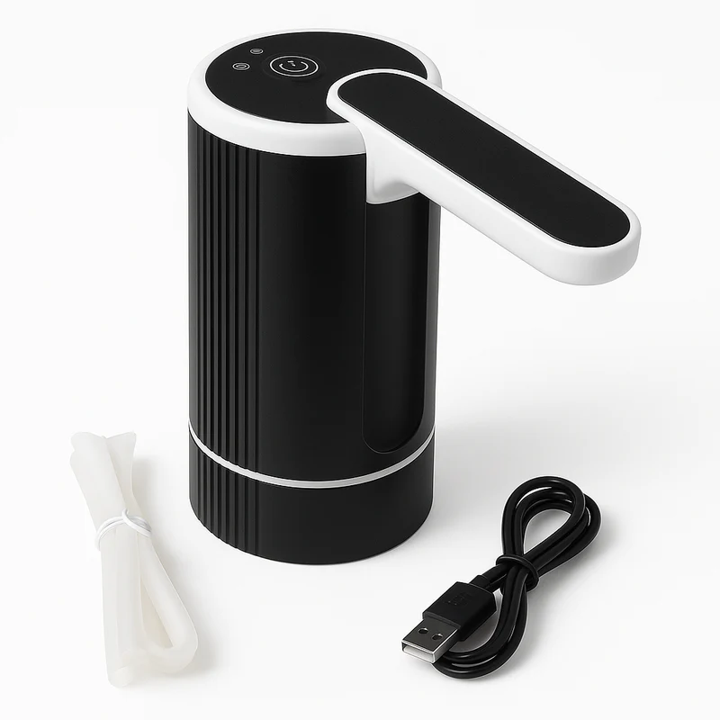 LA' FORTE Rechargeable Automatic Water Dispenser Pump with 1200mAh Battery - Fits Standard Water Bottles - One-Touch Operation | USB Charging (Color as per availability)