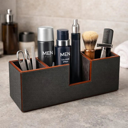 Comfy Homes The Sovereign Multi Tasker Handcrafted Vegan Leather Divided Organizer Cup
