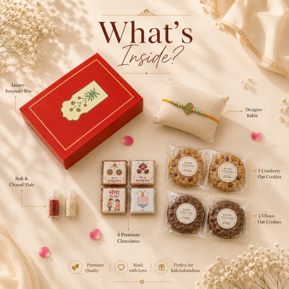 Nutri Couture Cute Mini Rakhi Hamper Box- NCR26.10