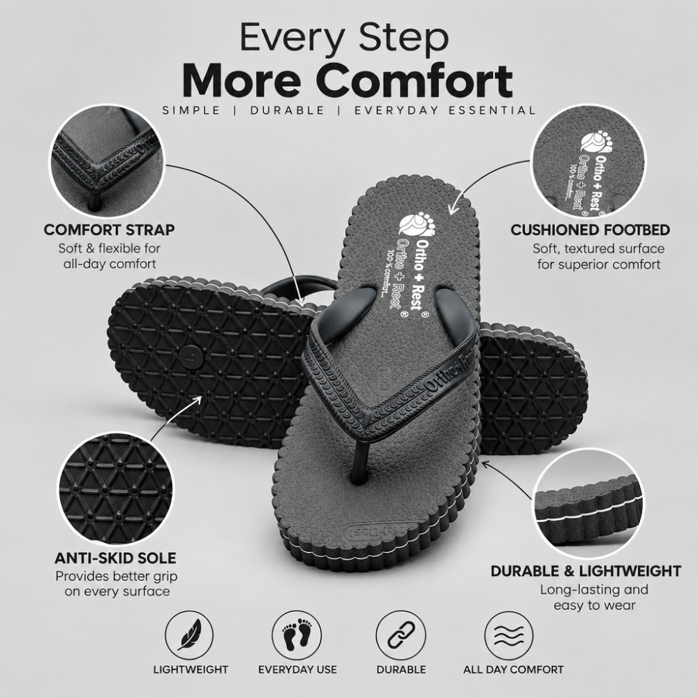 Ortho + Rest Hawaii Chappal Orthopedic Comfort Ortho Care, Unisex