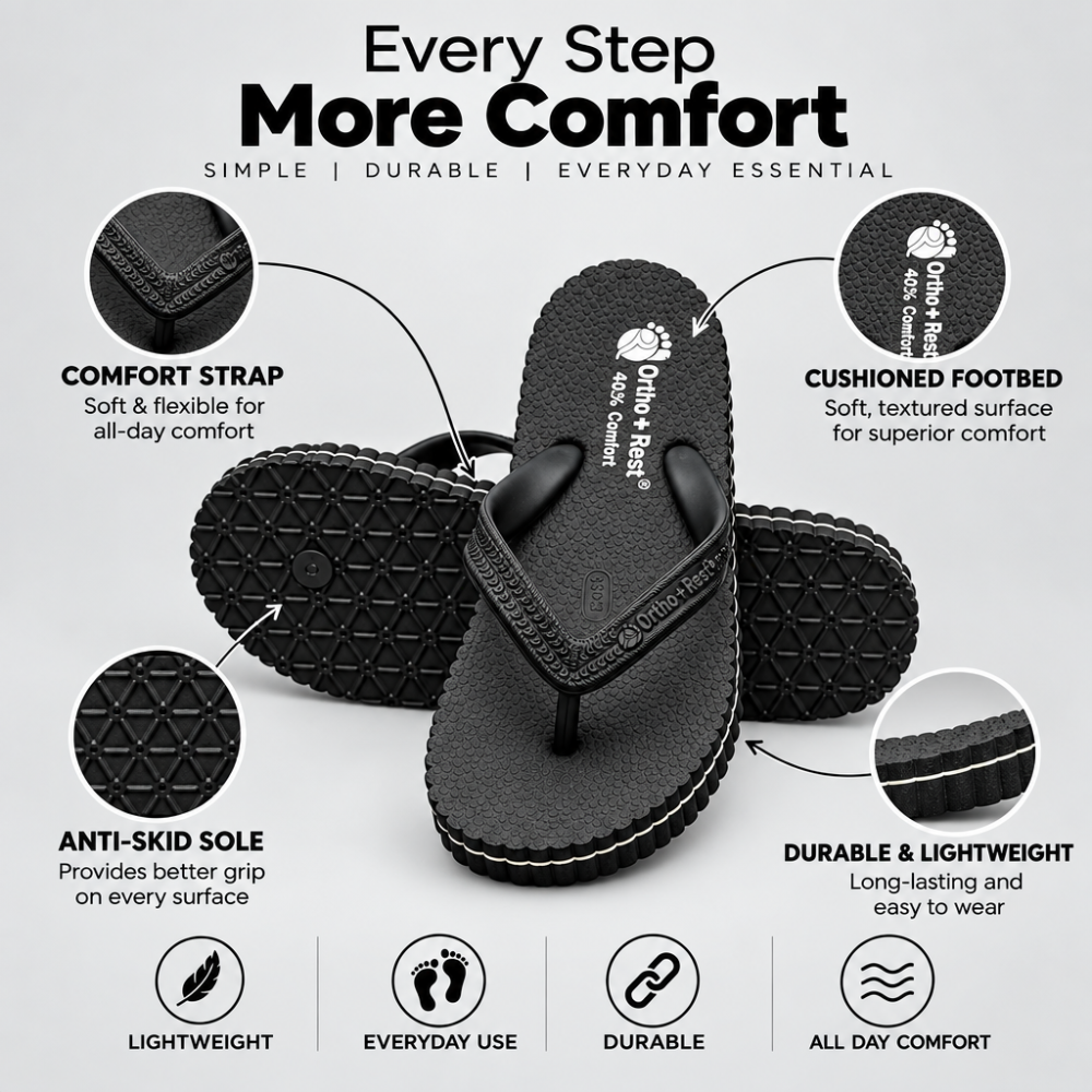 Ortho + Rest Hawaii Chappal Orthopedic Comfort Ortho Care, Unisex