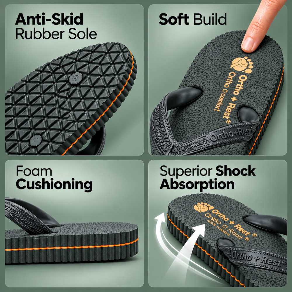 Ortho + Rest Hawaii Chappal Orthopedic Comfort Ortho Care, Unisex
